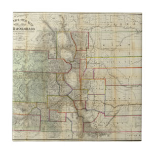 Thayer's New Map Of The State of Colorado Tile