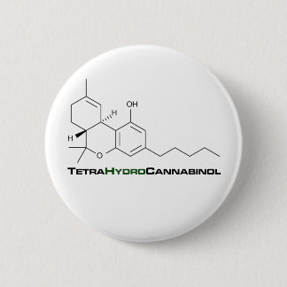THC Weed 2 Inch Round Button