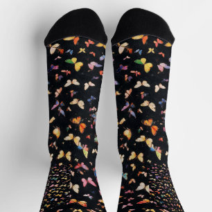 The 1000 Butterflies Black Socks