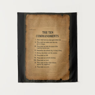 The 10 Commandments Christian Inspired Tapestry