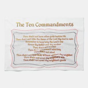 The 10 Commandments Kitchen Towel