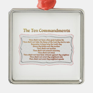 The 10 Commandments Metal Ornament