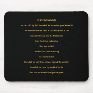 The 10 Commandments Mouse Pad