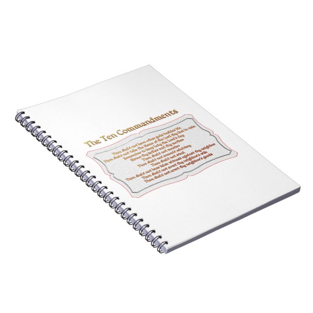 The 10 Commandments Notebook (Right Side)