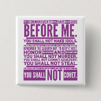 The 10 Commandments  - Square Button