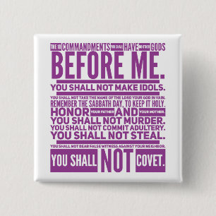 The 10 Commandments  - Square Button