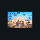 The 10 Plagues Of Egypt - English & Hebrew Canvas Print<br><div class="desc">"Jewish Expressions, " offers a shopping experience as you will not find anywhere else. Welcome to our store. Tell your friends about us and send them our link:  http://www.zazzle.com/YehudisL?rf=238549869542096443*</div>