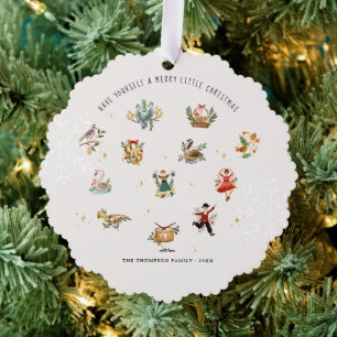 The 12 Days of Christmas   Holiday Photo Ornament Card