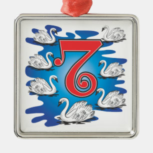 The 12 days of Christmas Metal Ornament