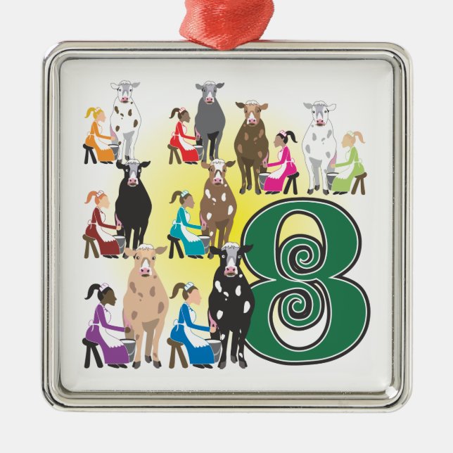 The 12 days of Christmas Metal Ornament (Front)