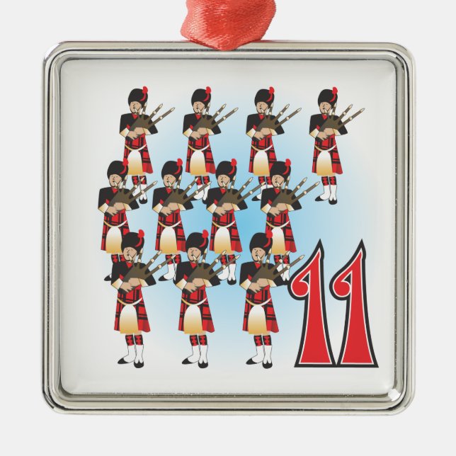 The 12 days of Christmas Metal Ornament (Front)