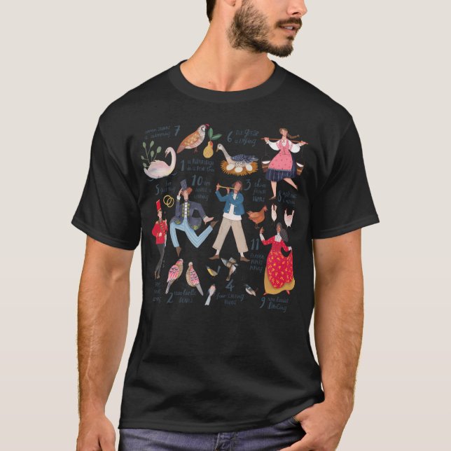 The 12 Days Of Christmas Song T-Shirt (Front)
