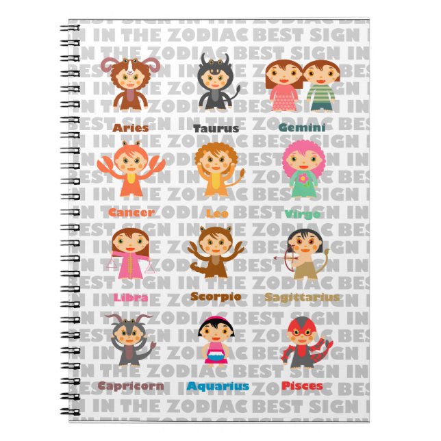 The 12 Signs of Zodiac Notebook (Front)