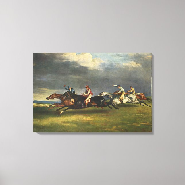 The 1821 Epsom Derby Horse Race Canvas Print (Front)