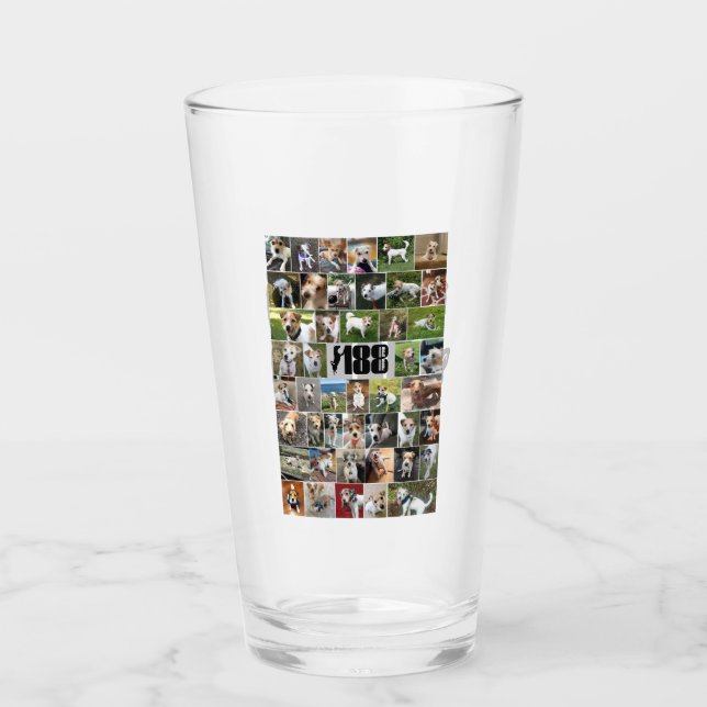 The 188 Logo & Poster Pint Glass (Front)