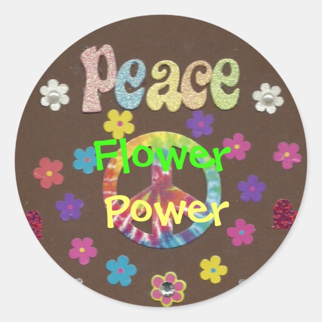 The 1960s: Flower Power Sticker (Front)