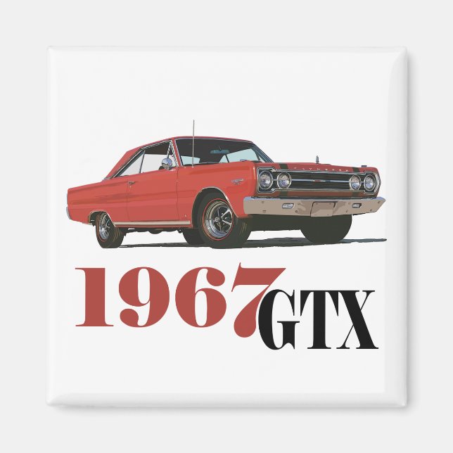 THE 1967 RED GTX MAGNET (Front)