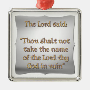 The 2nd Commandment Metal Ornament