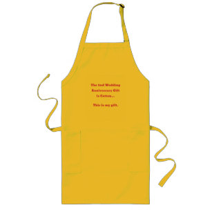The 2nd Wedding Anniversary Gift is Cotton This Long Apron