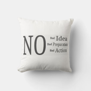 The 3 Keys to Success: Idea, Preparation, Action Throw Pillow