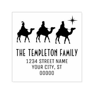 The 3 Magi Wisemen Kings Name Return Address Self-inking Stamp
