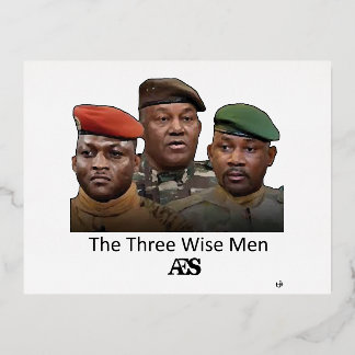 The 3 Wise Men AES Foil Holiday Postcard