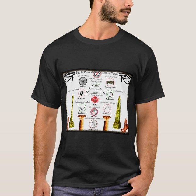 The 42 Paths of Moorish Wisdom T-Shirt (Front)