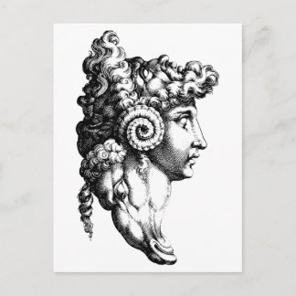 The 4 heads jigsaw puzzle postcard