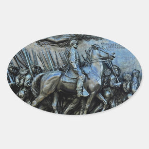 The 54th Massachusetts Volunteer Infantry Regiment Oval Sticker