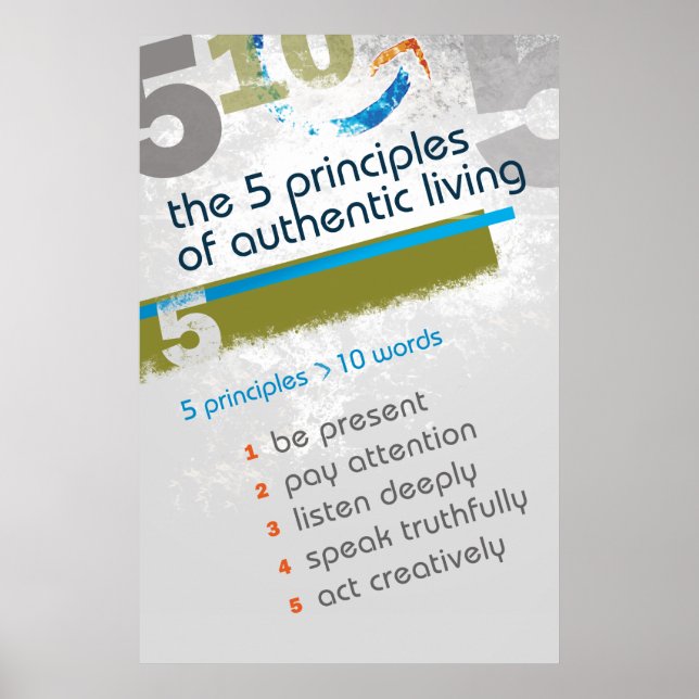 The 5 Principles of Authentic Living - Poster (Front)