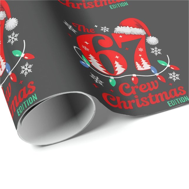 The 67 Christmas Crew Edition Six Seven Brainrot   Wrapping Paper (Roll Corner)