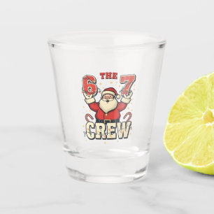 The 6 7 Crew Funny Santa Christmas Meme  Shot Glass