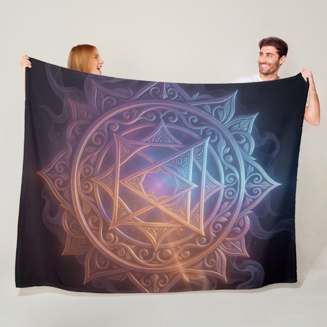The 7 Chakras'1 Fleece Blanket (In Situ)