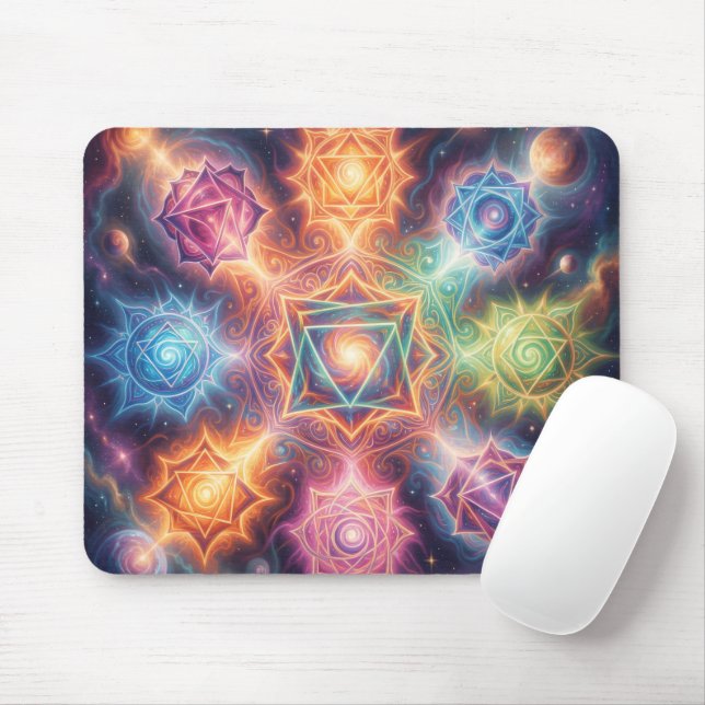 The 7 Chakras'8 Mouse Pad (With Mouse)