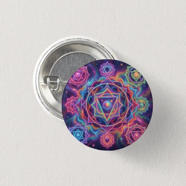 The 7 Chakras´10 1 Inch Round Button (Front & Back)