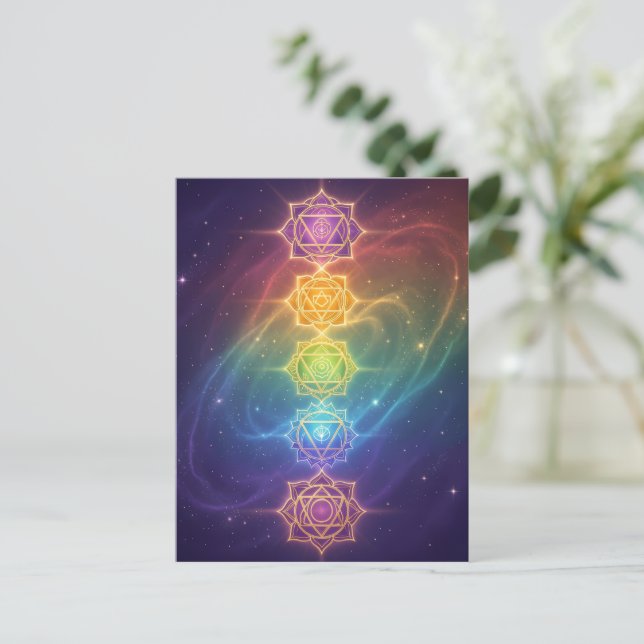 The 7 Chakras´11 Postcard (Standing Front)
