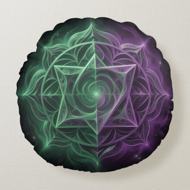 The 7 Chakras´1 Round Pillow (Front)