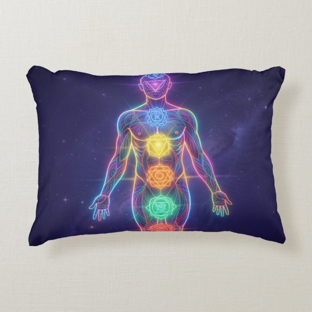 The 7 Chakras´2 Accent Pillow (Front)