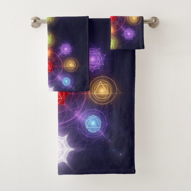 The 7 Chakras´3 Bath Towel Set (Insitu)