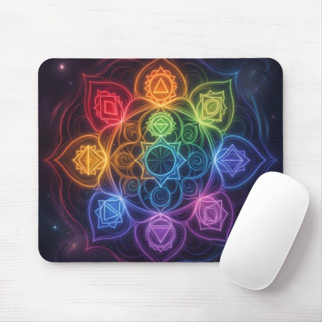 The 7 Chakras´3 Mouse Pad (With Mouse)