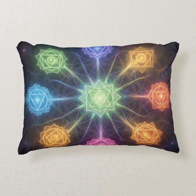 The 7 Chakras´4 Accent Pillow (Front)