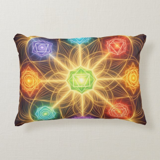 The 7 Chakras´4 Accent Pillow (Front)