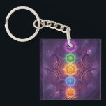 The 7 Chakras´5 Keychain<br><div class="desc">The 7 chakras are energy centers aligned along the spine that influence different areas of life — from safety and creativity to confidence,  love,  communication,  intuition,  and spirituality. When balanced,  they support harmony,  inner strength,  and overall well-being.</div>