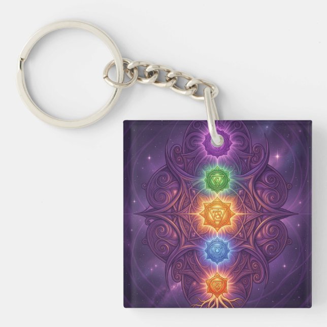 The 7 Chakras´5 Keychain (Front)