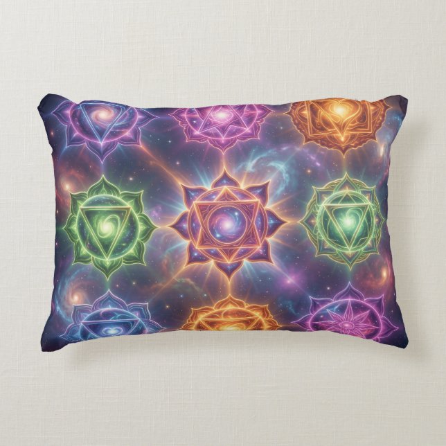 The 7 Chakras´6 Accent Pillow (Front)