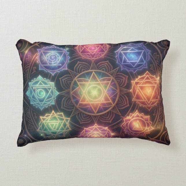 The 7 Chakras´8 Accent Pillow (Front)