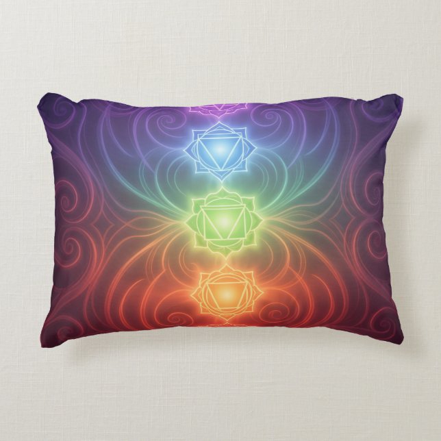 The 7 Chakras´9 Accent Pillow (Front)