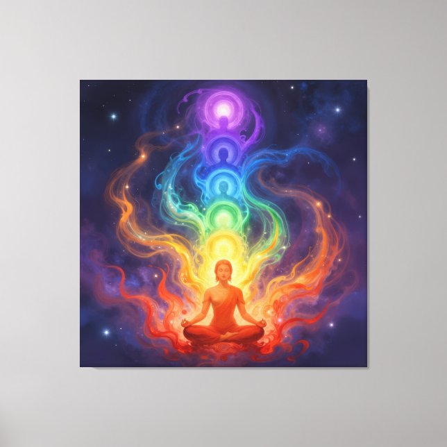 The 7 Chakras Canvas Print (Front)