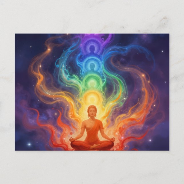 The 7 Chakras Holiday Postcard (Front)