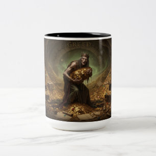 The 7 Satanic Virtues: Greed Two-Tone Coffee Mug